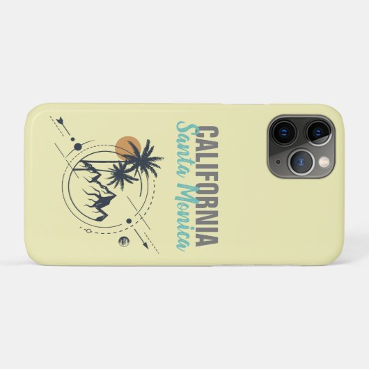 Santa Monica California Geometric Palms Case-Mate iPhone Case (Achterkant (horizontaal))