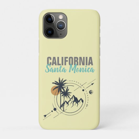 Santa Monica California Geometric Palms Case-Mate iPhone Case (Achterkant)