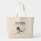 Santa Monica California Geometric Palms Grote Tote Bag (Achterkant)