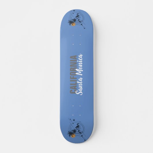 Santa Monica California Geometric Palms Persoonlijk Skateboard (Voorkant)