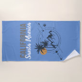 Santa Monica California Geometric Palms Strandlaken (Voorkant)