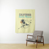 Santa Monica California Geometric Palms Wandkleed (In situ)