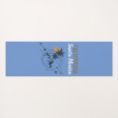 Santa Monica California Geometric Palms Yogamat (Achterkant (horizontaal))