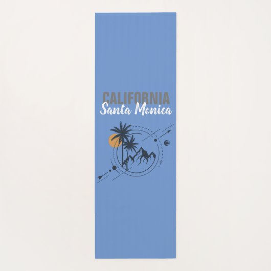 Santa Monica California Geometric Palms Yogamat (Achterkant)