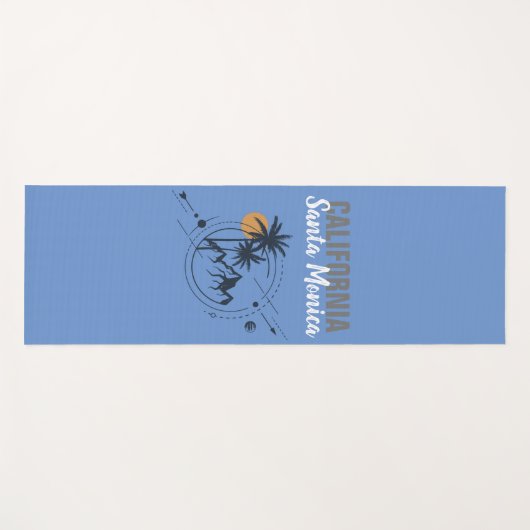 Santa Monica California Geometric Palms Yogamat (Voorkant (horizontaal))