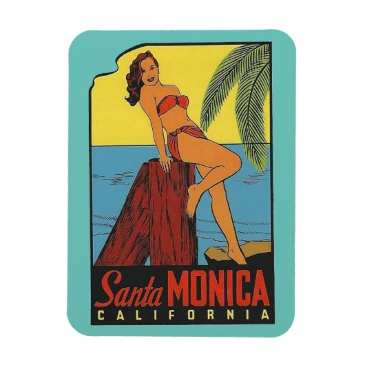 Santa Monica, California Magnet Magneet (Verticaal)