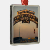 Santa Monica California Metalen Ornament (Rechts)