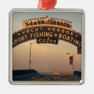 Santa Monica California Metalen Ornament