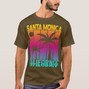 SANTA MONICA CALIFORNIA Palm Trees T-shirt