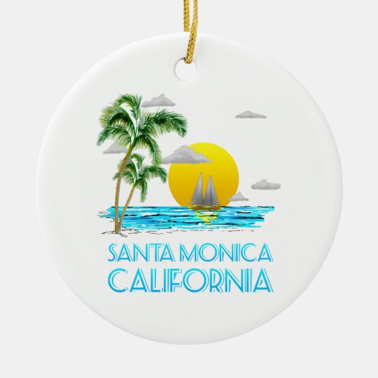 Santa Monica California Sailing Keramisch Ornament (Voorkant)