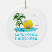 Santa Monica California Sailing Keramisch Ornament (Achterkant)