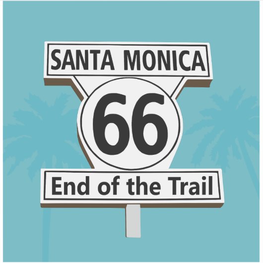 Santa Monica California Sticker (Voorkant)