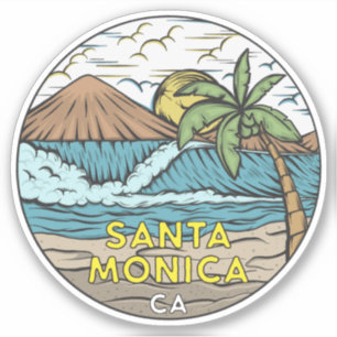 Santa Monica California  Sticker