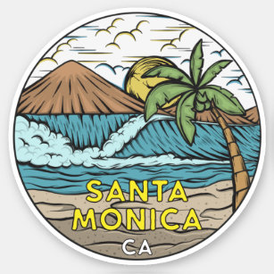 Santa Monica California  Sticker