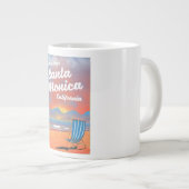 Santa Monica California  strand poster Grote Koffiekop (Voorkant rechts)