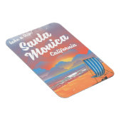 Santa Monica California strand poster Magneet (Rechterzijde)