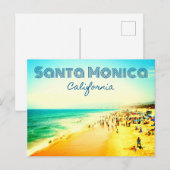 Santa Monica, California Summer Beach Scene Briefkaart (Voorkant / Achterkant)