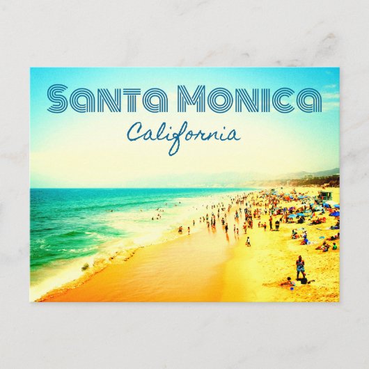 Santa Monica, California Summer Beach Scene Briefkaart (Voorkant)