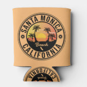 Santa Monica California Sunset Vacation Souvenirs Blikjeskoeler (Achterkant)