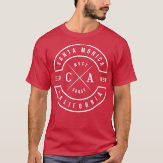 Santa Monica California T  Emblem Souvenir T-shirt