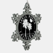 Santa Monica California Tin Sneeuwvlok Ornament (Links)