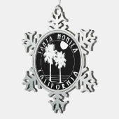 Santa Monica California Tin Sneeuwvlok Ornament (Rechts)