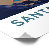 Santa Monica California Travel Print (Hoek)