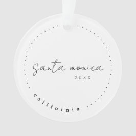Santa Monica, California Travel USA Simple Ornament