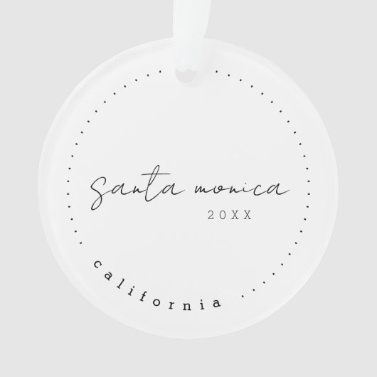 Santa Monica, California Travel USA Simple Ornament (voorkant)