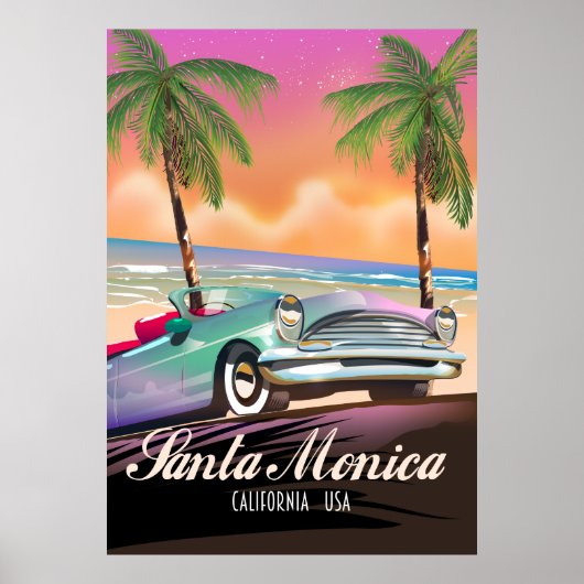 Santa Monica California USA Poster (Voorkant)