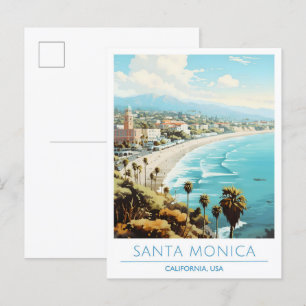 Santa Monica California Verenigde Staten Vintage T Briefkaart