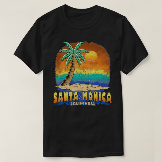 SANTA MONICA CALIFORNIA , verstoord Souven T-shirt (Design voorkant)