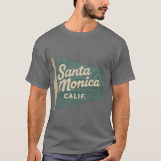 Santa Monica California Vlag T-shirt