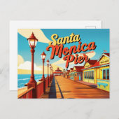  Santa Monica, Californië Briefkaart (Voorkant / Achterkant)