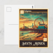 Santa Monica, Californië |  Briefkaart (Voorkant / Achterkant)
