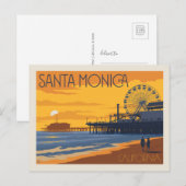 Santa Monica, Californië Briefkaart (Voorkant / Achterkant)