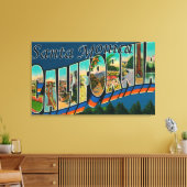 Santa Monica, Californië - Grote Letter-scènes Canvas Afdruk (Insitu (Woonkamer))