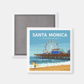  Santa Monica Californië Magneet (Voorkant / Achterkant)