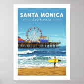 Santa Monica Californië Poster (Voorkant)