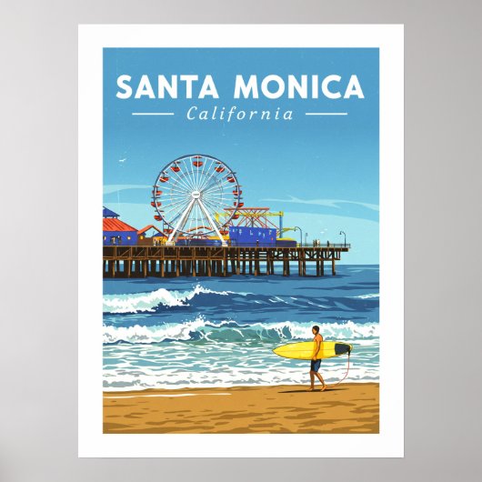  Santa Monica Californië Poster (Voorkant)