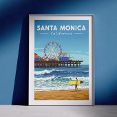  Santa Monica Californië Poster