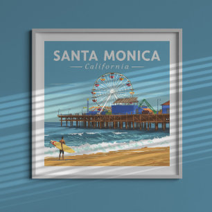  Santa Monica Californië Poster