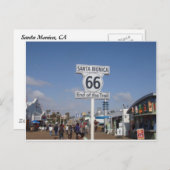 Santa Monica, Californië - RT 66 Briefkaart (Voorkant / Achterkant)