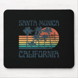 Santa Monica Californië Strand Zomer Vakantie Vint Muismat