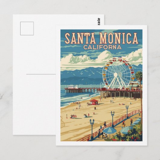 Santa Monica Californië Verenigde Staten Beroemde  Briefkaart (Voorkant / Achterkant)