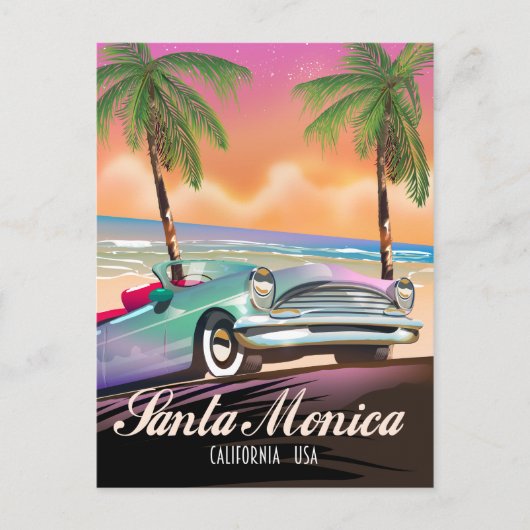 Santa Monica Californië VS Briefkaart (Voorkant)