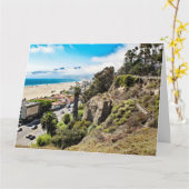 SANTA MONICA CLIFFS Jumbo Wenskaart Kaart (Gele Bloem)