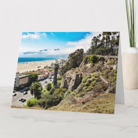 SANTA MONICA CLIFFS Jumbo Wenskaart Kaart (Voorkant)