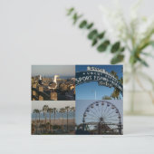 Santa Monica Collage Briefkaart (Staand voorkant)