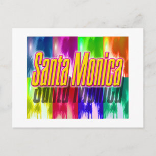 "Santa Monica" Colorful Palms Briefkaart